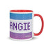Personalized Knitting Mug with Color Inside, Yarn Lover Gift, Fair Isle Name Mug, Mug for Knitter, Cute knitting mug, knit coffee cup,